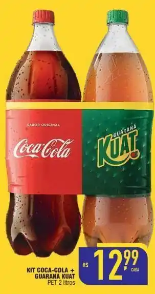 Mercantil Rodrigues Kit coca-cola + guaraná kuat 2lt oferta