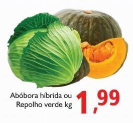 Supermercados ABC Abóbora híbrida ou repolho verde kg oferta