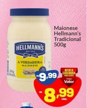 Maionese hellmann's tradicional 500g
