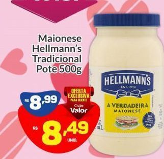Rede Valor Maionese hellmann's tradicional 500g oferta