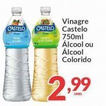 Vinagre castelo 750ml álcool ou álcool colorido