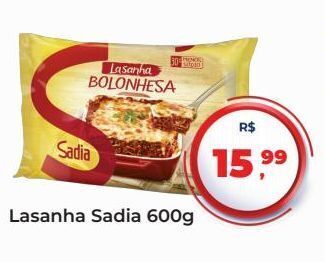 Tonin Superatacado Lasanha sadia 600g oferta