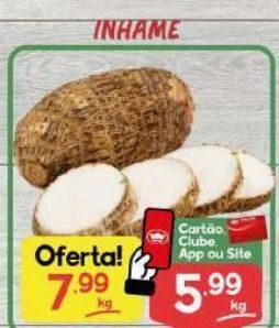 Supermercados Princesa Inhame kg oferta
