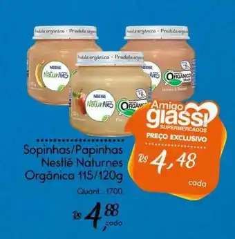 Giassi Supermercados Sopinhas Papinhas Nestlé Naturnes Orgânica 115/120g oferta