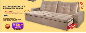 Móveis Simonetti Estofado Tretrátil E Reclinável Austin oferta