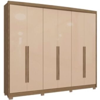 Benoit Guarda roupa / roupeiro kappesberg cb03n566-ngmc 6 portas 6 gavetas 235x269x56cm oferta