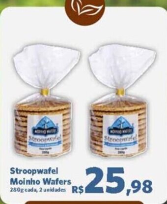 Stroopwafel Moinho Wafers 280g cada, 2 unidades