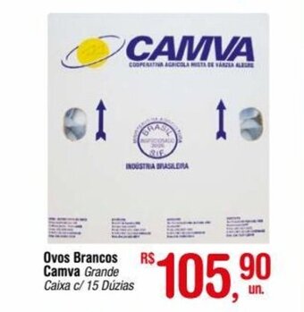 Fort Atacadista Ovos Brancos Camva Grande Caixa c/ 15 Dúzias oferta