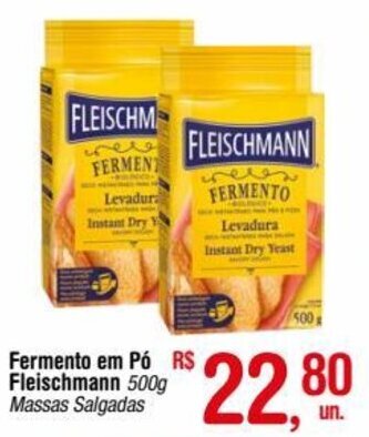 Fort Atacadista Fermento em Pó Fleischmann 500g oferta
