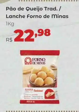 Villarreal Supermercados Pão De Queijo Trad. Lanche Fonro De Minas 1kg oferta
