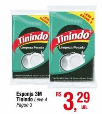 Fort Atacadista Esponja 3M Tinindo Leve 4 Pague 3 oferta