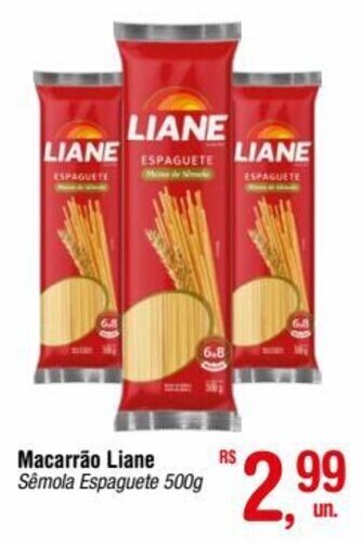 Fort Atacadista Macarrão Liane Sêmola Espaguete 500g oferta
