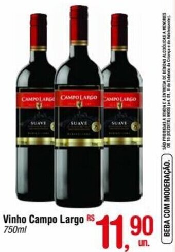 Fort Atacadista Vinho Campo Largo 750ml oferta