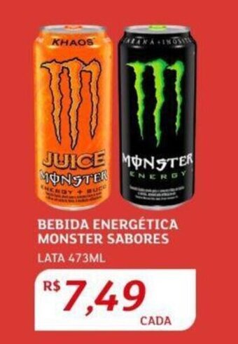 BEBIDA ENERGÉTICA MONSTER SABORES LATA 473ML