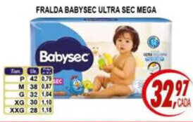 Kaçula Supermercados FRALDA BABYSEC ULTRA SEC MEGA oferta