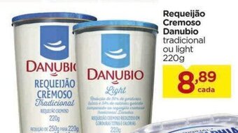 Carrefour Requeijão Cremoso Danubio tradicional ou light 220g oferta