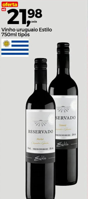Frangolândia Vinho uruguaio Estilo 750ml tipos oferta