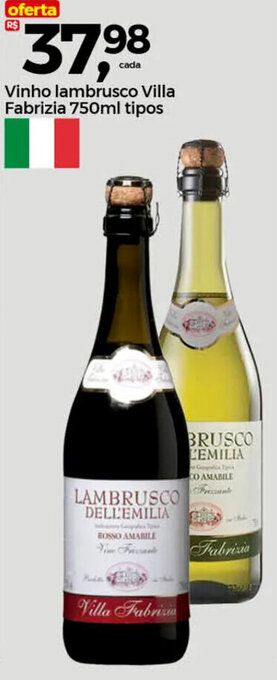 Frangolândia Vinho lambrusco Villa Fabrizia 750ml tipos oferta