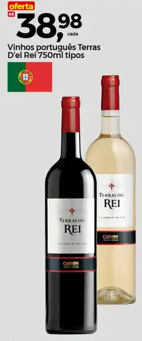Vinhos português Terras D'el Rei 750ml tipos