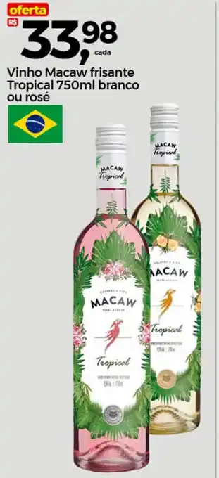 Frangolândia Vinho Macaw frisante Tropical 750ml branco oferta