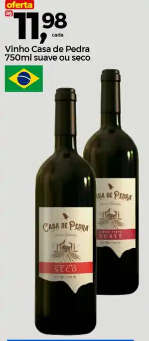 Frangolândia Vinho Casa de Pedra 750ml suave ou seco oferta