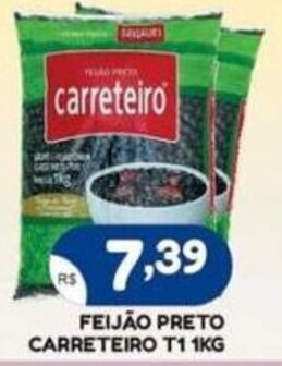 Bramil Supermercados FEIJÃO PRETO CARRETEIRO T1 1KG oferta
