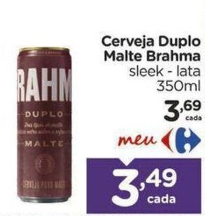 Carrefour Cerveja Duplo Malte Brahma sleek - lata 350ml oferta