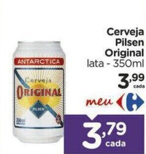 Carrefour Cerveja Pilsen Original lata - 350ml oferta