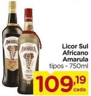 Carrefour Licor Sul Africano Amarula tipos - 750ml oferta