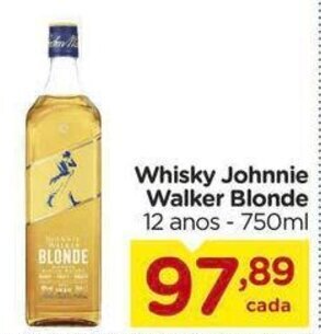 Carrefour Whisky Johnnie Walker Blonde 12 anos - 750ml oferta