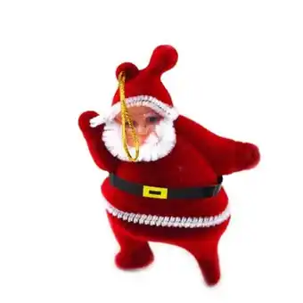 Enfeite de natal presente com papai noel 9cm yangzi