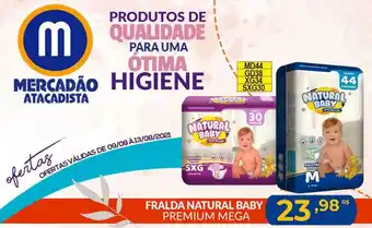 Mercadão Atacadista Fralda Natural Baby Premium Mega oferta