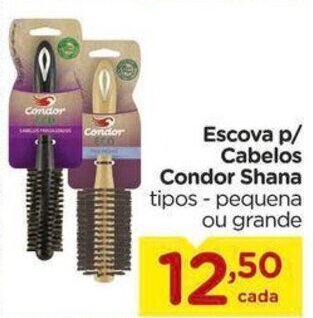 Escova p/ Cabelos Condor Shana tipos-pequena ou grande