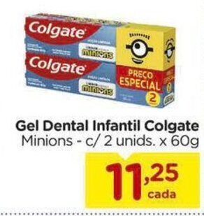 Carrefour Gel Dental Infantil Colgate Minions - c/2 unids. x 60g oferta