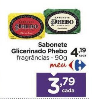 Sabonete Glicerinado Phebo fragrâncias - 90g
