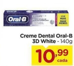 Creme Dental Oral-B 3D White - 140g