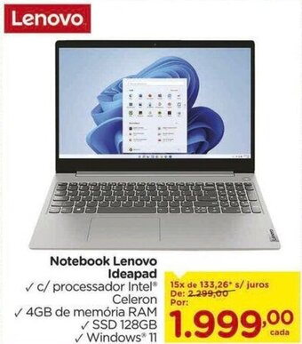 Carrefour Notebook Lenovo Ideapad oferta
