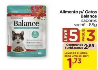 Carrefour Alimento p/ Gatos Balance sachê - 85g oferta