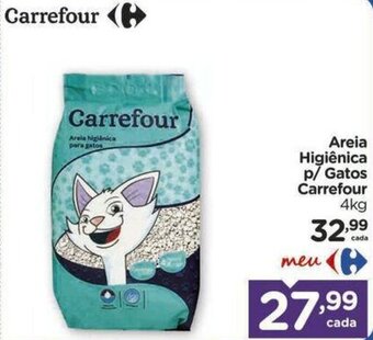 Carrefour Areia Higiênica p/ Gatos Carrefour 4kg oferta