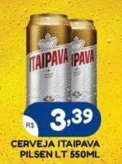 Bramil Supermercados CERVEJA ITAIPAVA PILSEN LT 550ML oferta