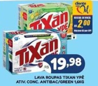 Bramil Supermercados LAVA ROUPAS TIXAN YPÊ ATIV. CONC. ANTIBAC/GREEN 1,6KG oferta