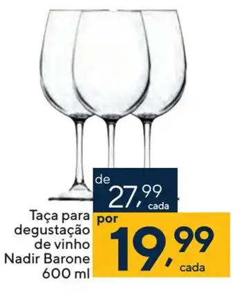 Coop Taça para por degustação de vinho Nadir Barone 600 ml oferta
