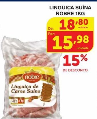 Roldão Linguiça suína nobre 1kg oferta
