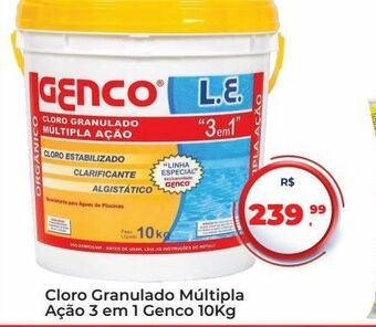 Cloro granulado múltipla ação 3 em 1 genco 10kg