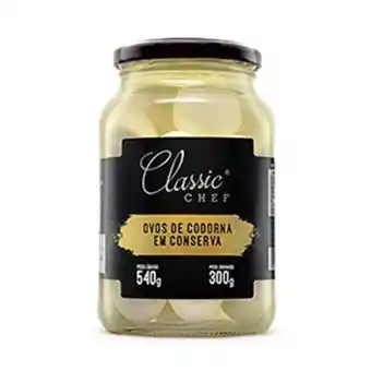 Ovo de codorna em conserva classic chef embalagem 300g