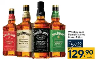 Coop Whiskey Jack Daniel's vários tipos - 1 litro oferta