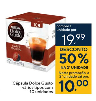 Cápsula Dolce Gusto vários tipos com 10 unidades