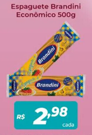 Atakarejo Espaguete Brandini Econômico 500g oferta