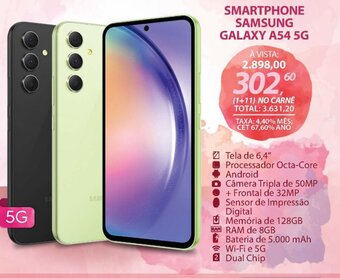 Lojas Cem SMARTPHONE SAMSUNG GALAXY A54 5G oferta