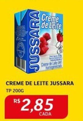 Assaí Atacadista CREME DE LEITE JUSSARA TP 200G oferta